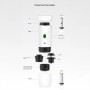 Nicoone Cafetera espresso portátil para camping, máquina de café expreso, inalámbrica, eléctrica, 3 en 1, cafetera en polvo para