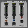 Aischens Cafetera Espresso Portátil Mini,Cafetera de Viaje Eléctrica con Calentamiento para Coche y USB-C,Compatible con