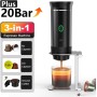 Hybrid Dec Cafetera Portátil Espresso con Calentamiento Rápido | USB-C | Máquina de Café Portátil Automática 3 en 1 | Ideal para