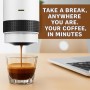 Duckdik Cafetera Espresso Portátil 3 en 1, Autocalentable 20 Bar, Compatible con Cápsulas Cápsulas Pequeñas o Grandes y Café
