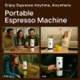Duckdik Cafetera Espresso Portátil 3 en 1, Autocalentable 20 Bar, Compatible con Cápsulas Cápsulas Pequeñas o Grandes y Café