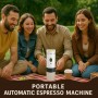 Duckdik Cafetera Espresso Portátil 3 en 1, Autocalentable 20 Bar, Compatible con Cápsulas Cápsulas Pequeñas o Grandes y Café