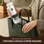 Duckdik Cafetera Espresso Portátil 3 en 1, Autocalentable 20 Bar, Compatible con Cápsulas Cápsulas Pequeñas o Grandes y Café