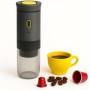 Duckdik Cafetera Espresso Portátil 3 en 1, Autocalentable 20 Bar, Compatible con Cápsulas Cápsulas Pequeñas o Grandes y Café