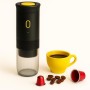 Duckdik Cafetera Espresso Portátil 3 en 1, Autocalentable 20 Bar, Compatible con Cápsulas Cápsulas Pequeñas o Grandes y Café