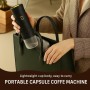 Duckdik Cafetera Espresso Portátil 3 en 1, Autocalentable 20 Bar, Compatible con Cápsulas Cápsulas Pequeñas o Grandes y Café