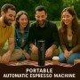 Duckdik Cafetera Espresso Portátil 3 en 1, Autocalentable 20 Bar, Compatible con Cápsulas Cápsulas Pequeñas o Grandes y Café