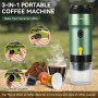 Kssiaz Cafetera Espresso Portátil, Máquina de Café Eléctrica con Autocalentamiento, USB y Cargador de Coche, Mini Cafetera con
