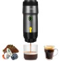 Kssiaz Cafetera Espresso Portátil, Máquina de Café Eléctrica con Autocalentamiento, USB y Cargador de Coche, Mini Cafetera con
