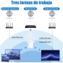 Repetidor,Amplificador de señal WiFi, 6 Antenas, 2 Puertos LAN, Amplia área de Cobertura, Señal Fuerte, Ideal para la Oficina y