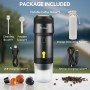 Kssiaz Cafetera Espresso Portátil, Máquina de Café Eléctrica con Autocalentamiento, USB y Cargador de Coche, Mini Cafetera con