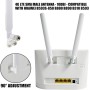 Antena 4G LTE SMA macho blanca 10dBi, 2 paquetes Cellular Trail Cameras Extender compatible con B593S-850 B880 B890 B310 B593 4G