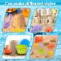 KIMIGO Juguetes Playa,Juguetes Arena,33pcs Juguetes de Playa para Niños con Cubo,Palas y Bolsa de Malla Reutilizable,Gafas de