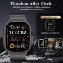 TiMOVO Correa de Titanio Compatible con Correa de Apple Watch Correa de Titanio Desmontable de 49/46/45/44/42 mm, Cierre para