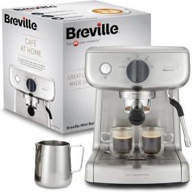 Breville Mini Barista máquina de café expreso, totalmente automática con espumador de leche al vapor y bomba italiana de 15
