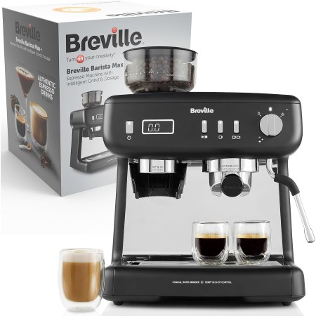 Breville Mini Barista máquina de café expreso, totalmente automática con espumador de leche al vapor y bomba italiana de 15