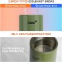 CERA+ Máquina de Espresso Eléctrica Portátil Auto-calentamiento en 3-4 Minutos, Cafetera Mini de 20 Bares con Batería