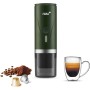 CERA+ Máquina de Espresso Eléctrica Portátil Auto-calentamiento en 3-4 Minutos, Cafetera Mini de 20 Bares con Batería