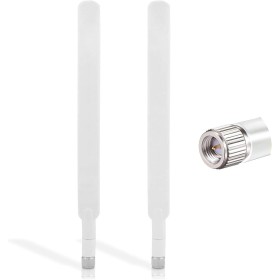 10dBi Antena 4G LTE Antena SMA Macho(2-Paquete), 19cm SMA Antenna Network Antena Compatible con Módem 4G LTE Router Cámara IP