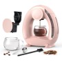 BENFUCHEN Cafetera de un solo uso con filtro de café molido, cafetera Americano Mini cafetera/tetera de una taza, control de un