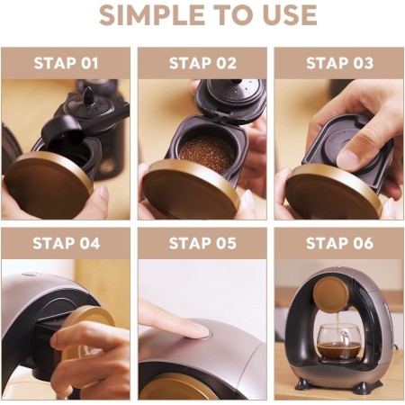 BENFUCHEN Cafetera de un solo uso con filtro de café molido, cafetera Americano Mini cafetera/tetera de una taza, control de un