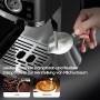 iceagle Cafetera Espresso 20 Bares Bomba Italiana - 1350W Máquina de Café Manual Acero Inoxidable, Varilla de Vapor 10MM,