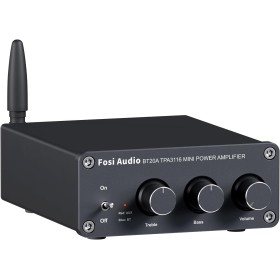 Bluetooth Amplificador, Fosi Audio BT20A - Receptor de Audio Estéreo de 2 Canales Hi-Res TPA3116 Class D Integrated Mini Amp