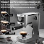 iceagle Cafetera Espresso 20 Bares Bomba Italiana - 1350W Máquina de Café Manual Acero Inoxidable, Varilla de Vapor 10MM,