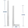 Bingfu Antena WiFi RP-SMA Doble Banda 2.4GHz 5GHz 5.8GHz 3dBi Antena MIMO (Paquete de 2)para Enrutador WiFi Tarjeta de Red