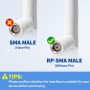 Bingfu Antena WiFi RP-SMA Doble Banda 2.4GHz 5GHz 5.8GHz 3dBi Antena MIMO (Paquete de 2)para Enrutador WiFi Tarjeta de Red