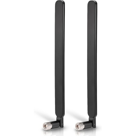 Bingfu Antena 4G LTE Banda Ancha 6dbi 698-2700Mhz Antena Omnidireccional con Conector SMA Macho (2 Pack) para Enrutador CPE,