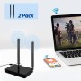 Bingfu Antena 4G LTE Banda Ancha 6dbi 698-2700Mhz Antena Omnidireccional con Conector SMA Macho (2 Pack) para Enrutador CPE,