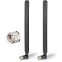 Bingfu Antena 4G LTE Banda Ancha 6dbi 698-2700Mhz Antena Omnidireccional con Conector SMA Macho (2 Pack) para Enrutador CPE,