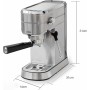 LACOR - 69429 - Cafetera Espresso, Para Preparar Todo Tipo de Cafés, Café Molido o Cápsulas Monodosis, Con Vaporizador,