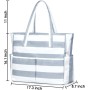 oscaurt Large Beach Bag with 9 Pockets, Waterproof Beach Bags for Women, Sandproof Summer Beach Tote Bag Holiday Essentials