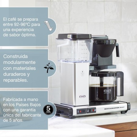 Moccamaster KBG Select, Cafetera de Filtro, Pimiento Amerillo, Maquina Cafe Automatica, 1.25 Litros