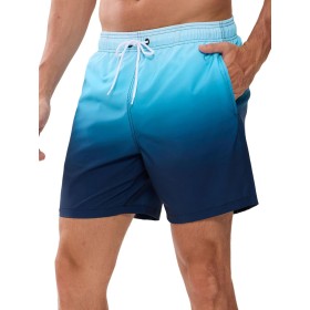 Decorie Bañador Hombre Secado Rápido Traje de Baño Hombre Bañador Corto con Forro de Malla y Bolsillos