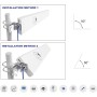KASER LPDA Antena 4G 5G LTE Exterior Mimo Direccional 698-2700 | 3300-3800 MHz Ganancia hasta 12 dBi Compatible con Router 4g 5g