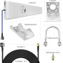 KASER LPDA Antena 4G 5G LTE Exterior Mimo Direccional 698-2700 | 3300-3800 MHz Ganancia hasta 12 dBi Compatible con Router 4g 5g