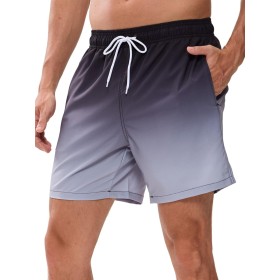 Decorie Bañador Hombre Secado Rápido Traje de Baño Hombre Bañador Corto con Forro de Malla y Bolsillos