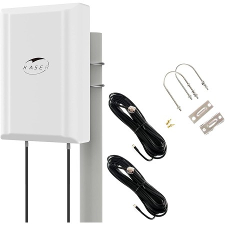 KASER Antena 4G 5G LTE Exterior Mimo Direccional 698-2700 | 3300-3800 MHz Ganancia hasta 12 dBi Compatible con Router 4g 5g