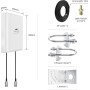 KASER Antena 4G 5G LTE Exterior Mimo Direccional 698-2700 | 3300-3800 MHz Ganancia hasta 12 dBi Compatible con Router 4g 5g