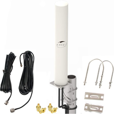 KASER Antena 4G LTE Exterior Mimo Omnidireccional 698-2700 MHz Conector SMA con Adaptador CRC9 TS9 Compatible con Router 4G