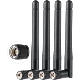 Vecys 4PCS Doble Banda WiFi Antena 2.4GHz 5GHz 5.8GHz Antena 3dBi MIMO SMA Macho Antena para WiFi Router Tarjeta LAN Inalámbrica
