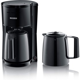 SEVERIN - Cafetera de goteo con jarra adicional para 16 tazas, Cafetera de filtro / Cafetera americana con 2 jarras termo,