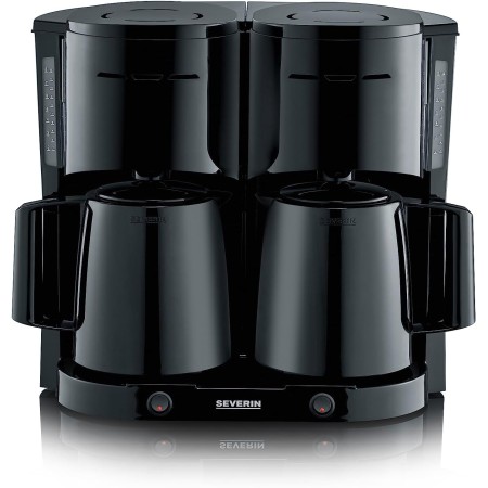 SEVERIN - Cafetera de goteo con jarra adicional para 16 tazas, Cafetera de filtro / Cafetera americana con 2 jarras termo,