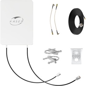 KASER Antena 5G LTE exterior Mimo Directiva 3300 – 3800 MHz N78 Amplificación hasta 15 dBi Compatible con 5 g Router N-SMA
