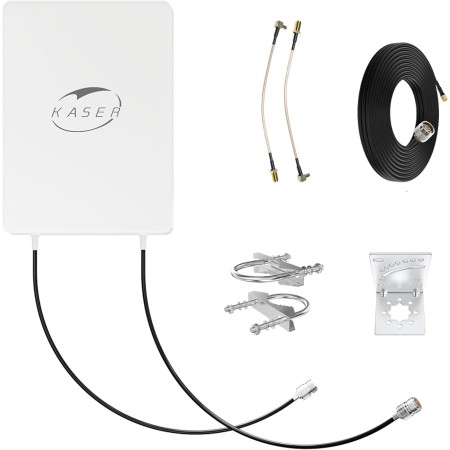 KASER Antena 5G LTE exterior Mimo Directiva 3300 – 3800 MHz N78 Amplificación hasta 15 dBi Compatible con 5 g Router N-SMA