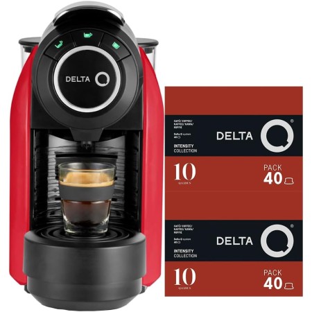 Delta Q - Cafetera de Cápsulas Qool Evolution - Color Negro - 19 Bares de Presión - Capacidad de 1 L - Incluye 2 Packs de 40