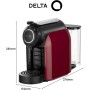 Delta Q - Cafetera de Cápsulas Qool Evolution - Color Negro - 19 Bares de Presión - Capacidad de 1 L - Incluye 2 Packs de 40